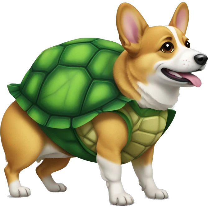 corgi dressed up as a turtle  emoji