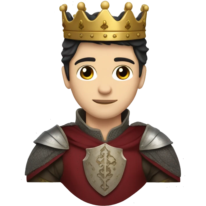 PRINCE WHITE SKIN, STRAIGHT DARK HAIR, WITH PRINCE'S CROWN, WITH PRINCE'S MEDIEVAL CLOTHING emoji