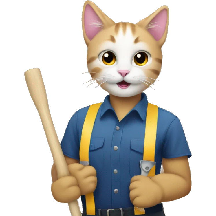 cats at a groundbreaking ceremony emoji