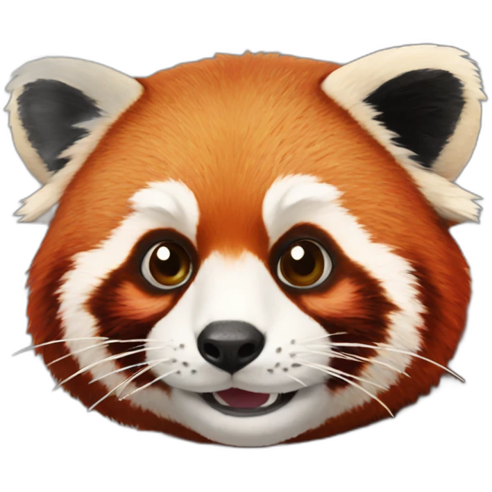 Red panda with monocle emoji