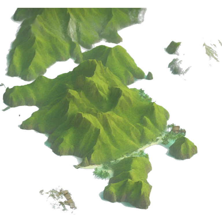The island of Bora Bora full map emoji