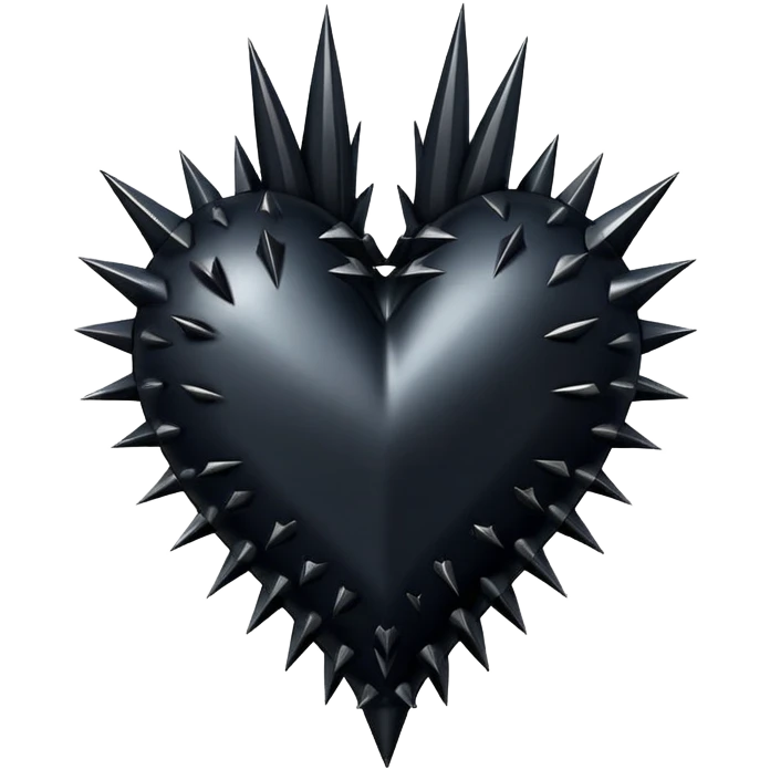Black spiked heart  emoji