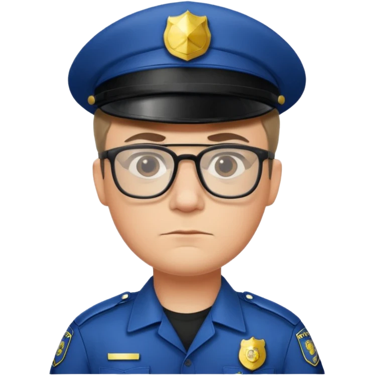 police man with glasses emoji