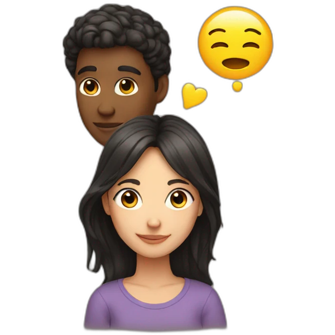 Human and cat emoji