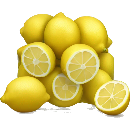 Single clear jar of sliced lemons emoji