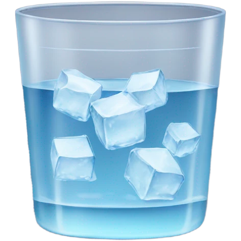 glass of ice water emoji