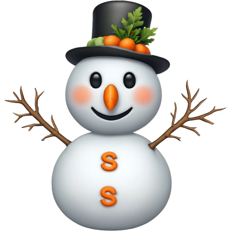 a snowman with the "S" logo emoji