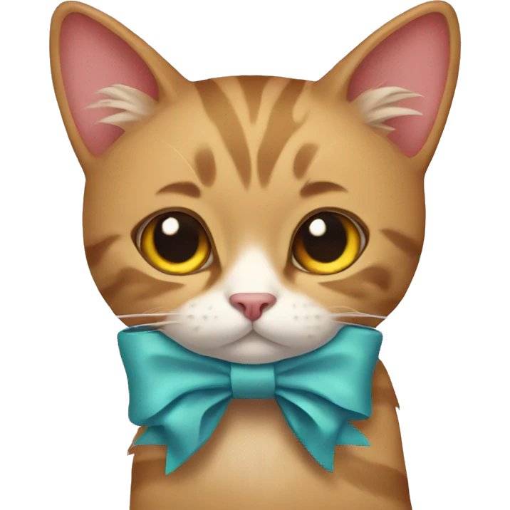 Cat with bow  emoji
