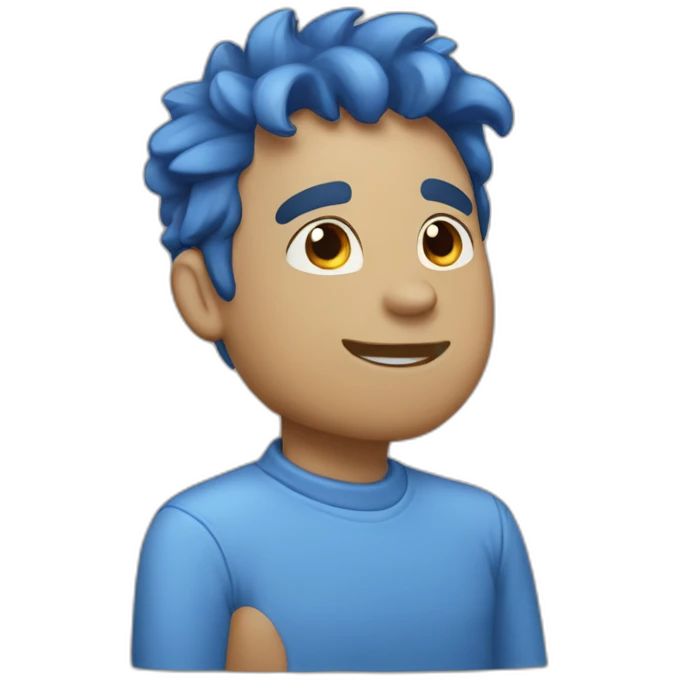 Huggy woogy blue emoji