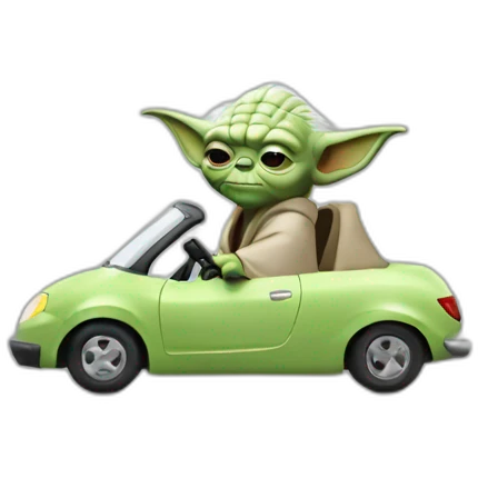 yoda driving car emoji