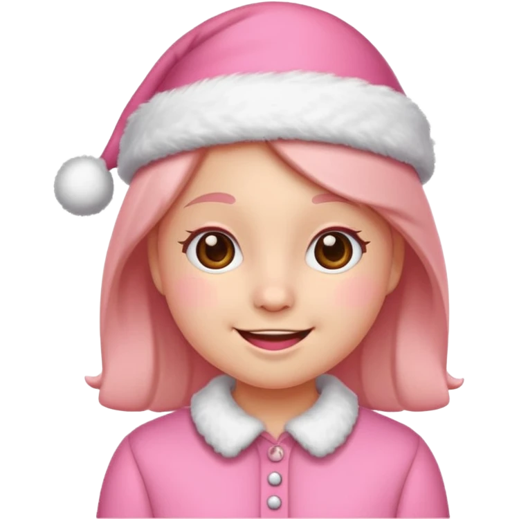 Cute christmas emoji pink and preppy emoji