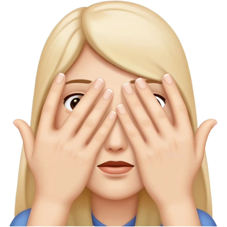 hands covering face  emoji