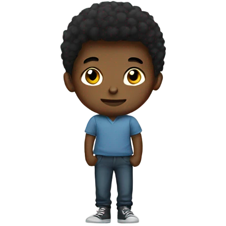 black boy amd bow emoji