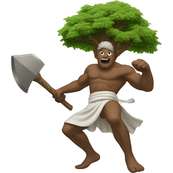 God smiting a tree emoji