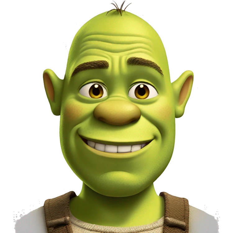 Shrek smirking emoji