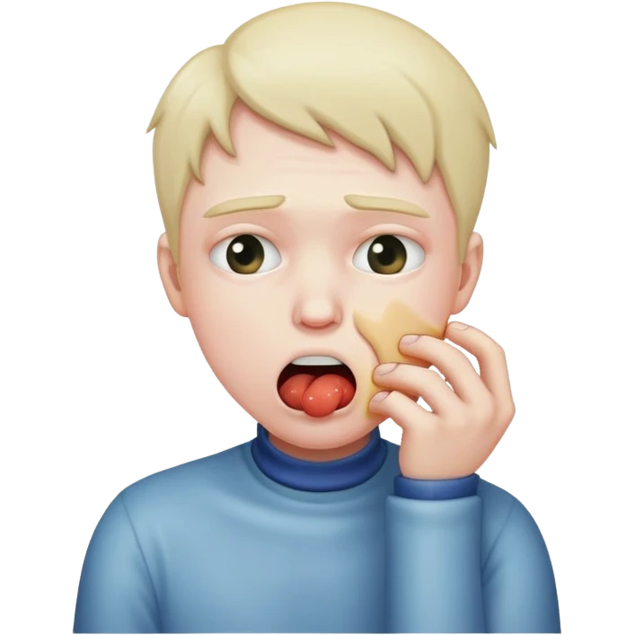 Person chocking themselves emoji