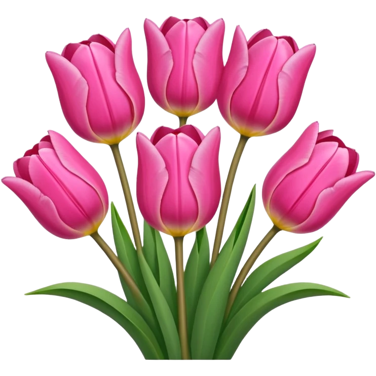 Pink tulips emoji