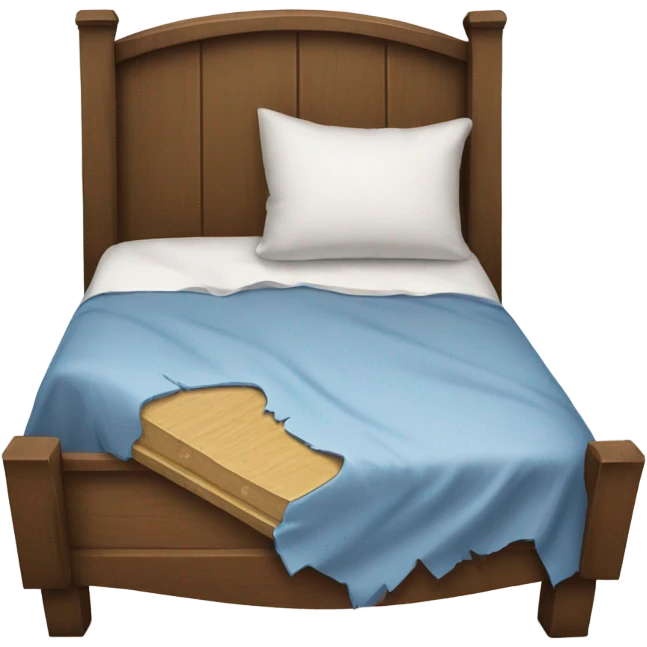 A broken bed emoji