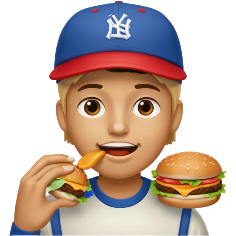 comiendo hamburguesa emoji