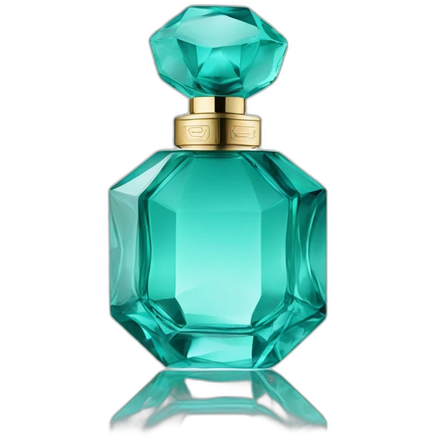Iconic Octogonal Crystal Fragrance Bottle Turquoise Tint emoji