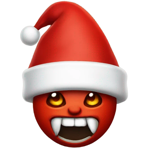 Devil in Santa hat emoji