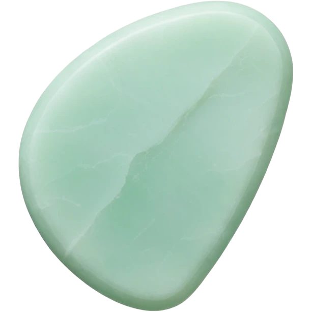 Gua sha stone tool, minimalist, rounded, soft pastel colors, facial massage emoji