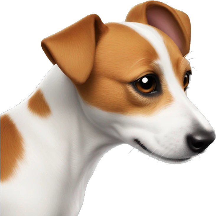 Jack Russell the dog sniffs his ass emoji