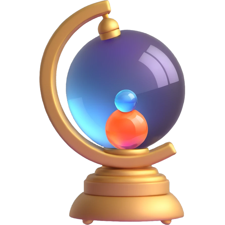 computer reading a crystal ball emoji