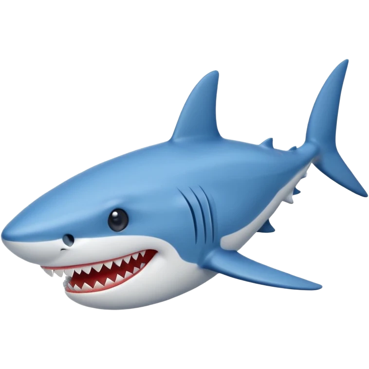 cartoonist blue shark wearing shirt emoji