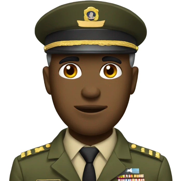 Cartoon army major emoji