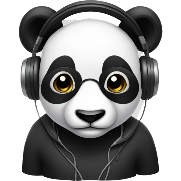 Panda with Headphones emoji