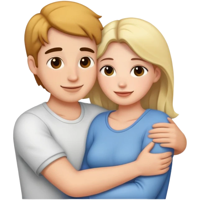 Couple cuddle emoji
