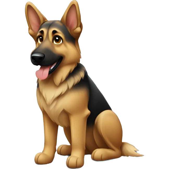 german shepard shopping emoji