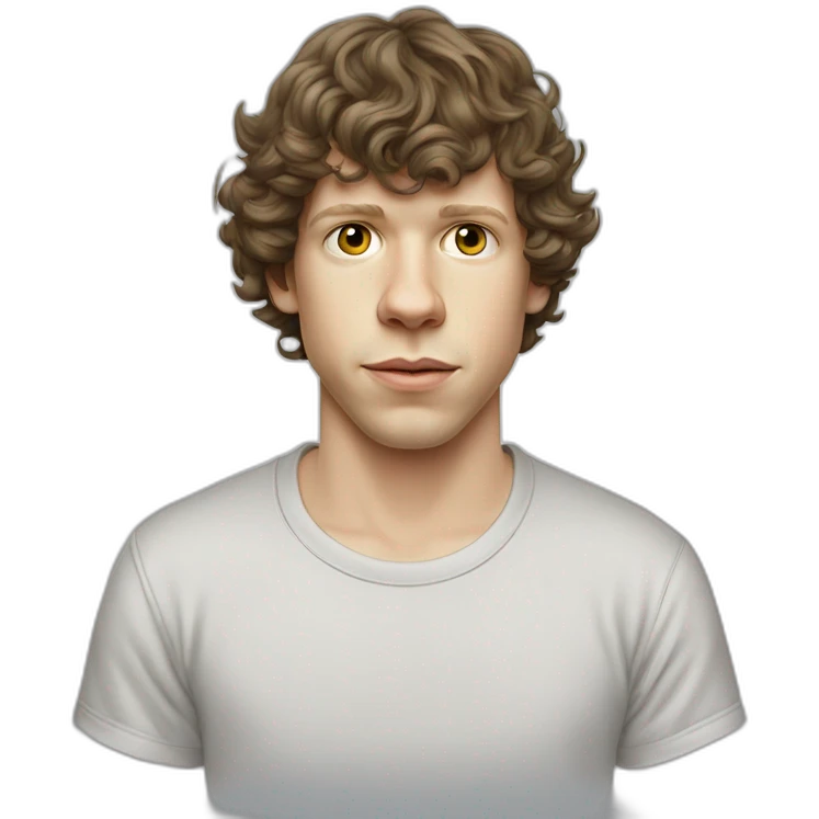 jesse-eisenberg cartoon wearing tee emoji