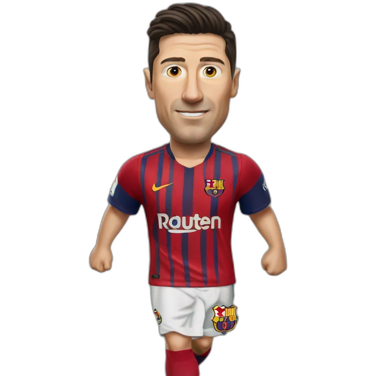 Robert Lewandowski in Barcelona kit emoji