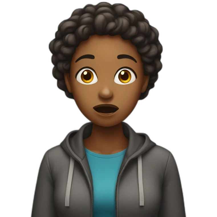 Black woman shocked emoji
