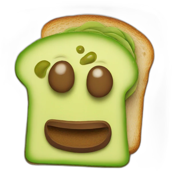 toasts with avocado emoji