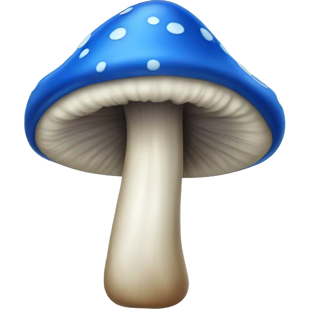 Blue mushroom with spots emoji