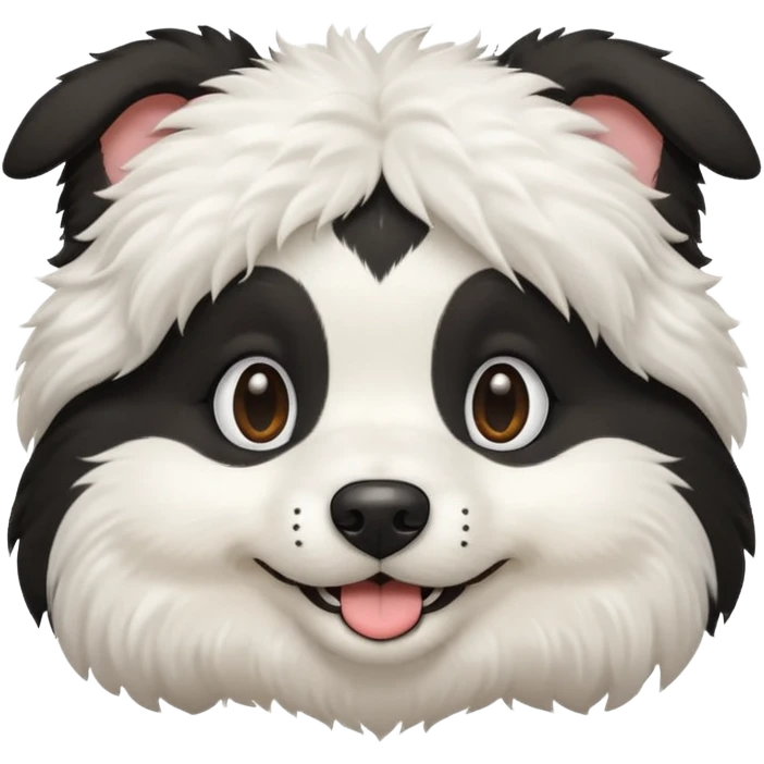 Black and white dog face emoji emoji