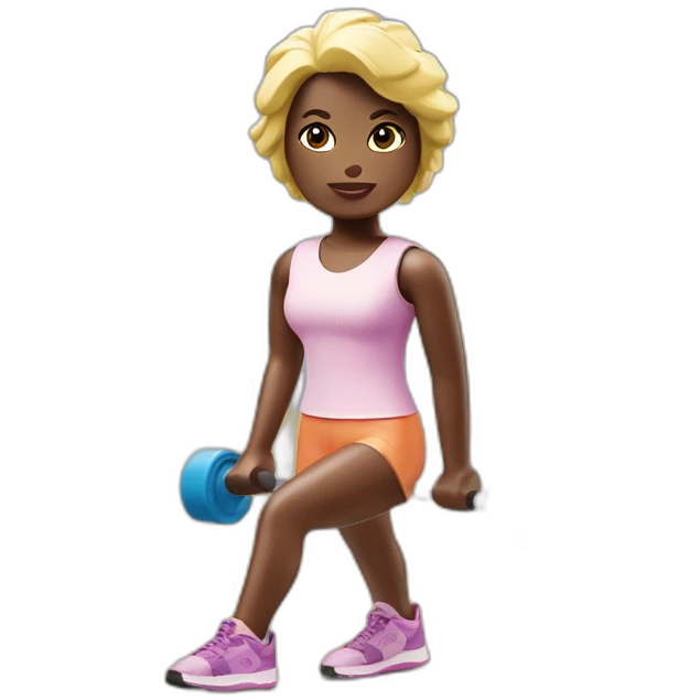 fitness girl playmobil emoji