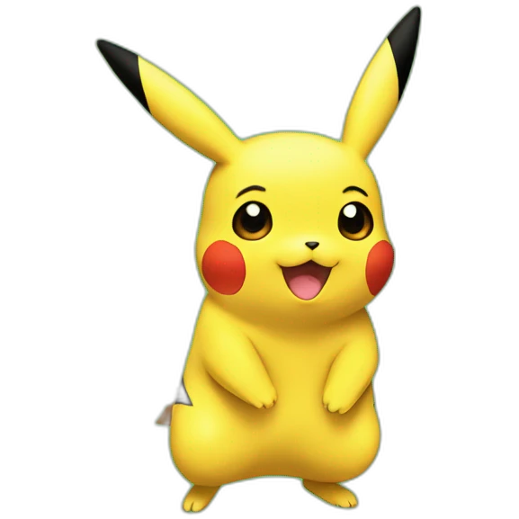 pikachu in green round background emoji