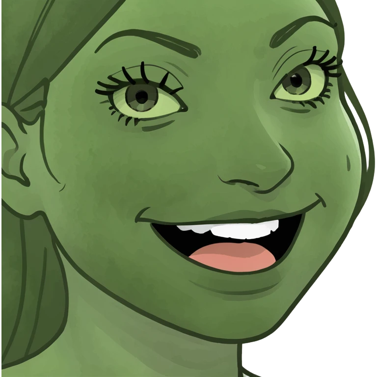 girl's face winking, only face, no text emoji