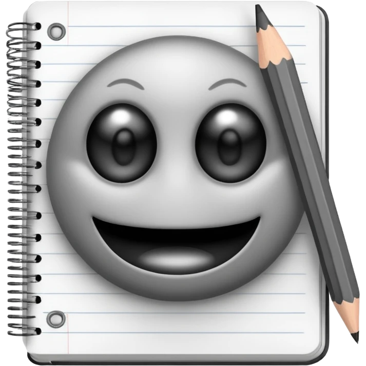 a pencil drawing in a notebook  emoji