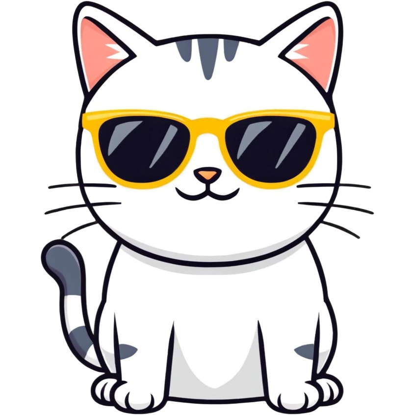 Cat with sunglasses emoji