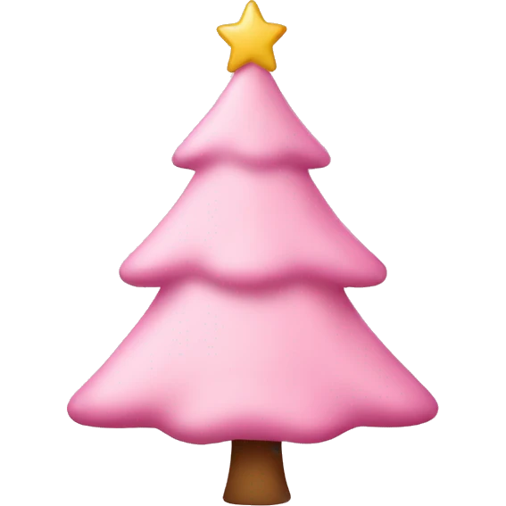 Light Pink Christmas tree emoji