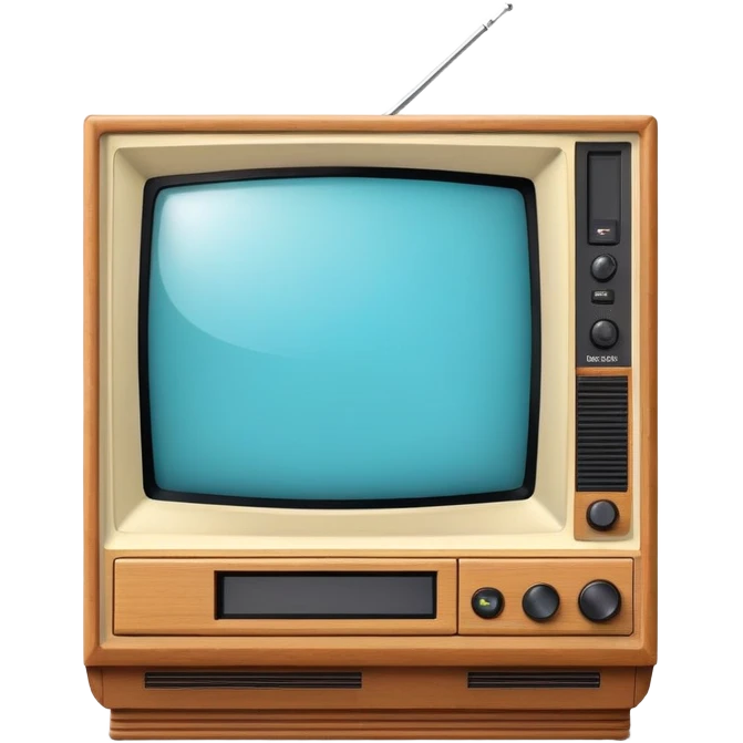 1980s Sony Trinitron TV with wood panel sides emoji