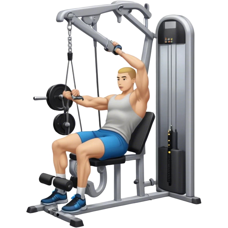 side-view man cable-machine tricep-pushdown emoji