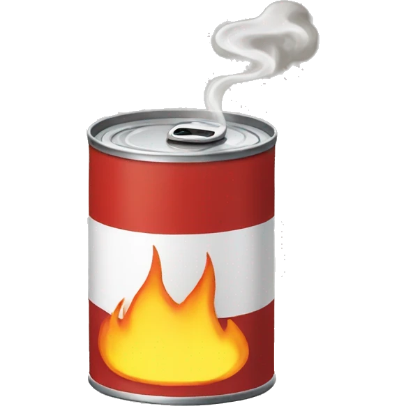 Can burning emoji