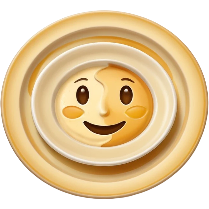 hummus plate, hyper-polished, vibrant, soft gradients, shiny, apple emoji style emoji