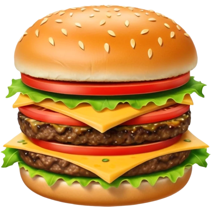 Generar hamburguesa de pan color café con semillas hemp encima del pan, con carne, tomate, lechuga, queso, piña dentro de ella emoji